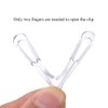 HAHIYO 1.5inch/38mm 200Pcs Clear Plastic U Shape Alligator Clip, Clothespin