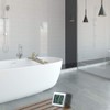 Large Waterproof Bathroom Wall Clock, Big Water Resistant Hanging Shower