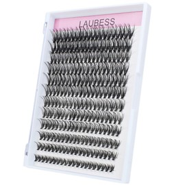 Eyelash Clusters LAUBESS Lash Clusters Individual Lashes Cluster Eyelash Extensions DIY at Home Waterproof Cluster Lashes (30D-0.07C-14-18)