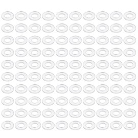 PATIKIL Nylon Flat Washers 4mm ID, 8mm OD, 1mm Thick M4 Metric Plastic Flexibility Gaskets Round Spacers-Applications for Faucet Valve Water Pipe Hose-[Qty 100 Clear]