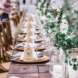 Creperture Pack of 60 Guardian Angel Pendants, Key Chains, Party Gift Packages with Organza Bag, Kraft Paper Pendant, Gift Set for Wedding, Christmas, Birthday, Baby Shower, Gifts