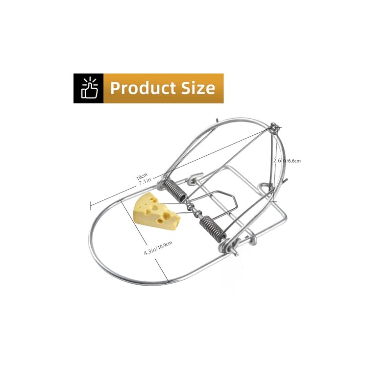 2 Pack Small Animal Traps Mouse Trap,Spring Trapt Rodent Cage,Suit