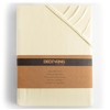 DecoKing Fitted Sheet Double Cotton Jersey Boxspring, Amber Collection, 120x200-140x200