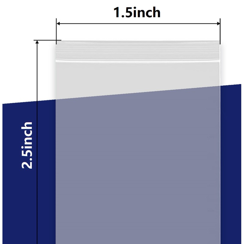 100 Grip Seal Bags 1.5" x 2.5" | Reusable Strong