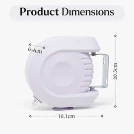 FB FunkyBuys Retractable Washing Line | 12M Retractable Clothes Line for Outside | Outdoor & Indoor Washing Line Rope | Extendable Washing Line Reel Dryer, Airer Heavy-Duty Plastic for Laundry