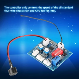 PWM Fan Speed Controller, Fan Temperature Control Fan Speed Controller DC Pwm Fan controller 4 Wire Thermostat Governor Module for PC(12V)