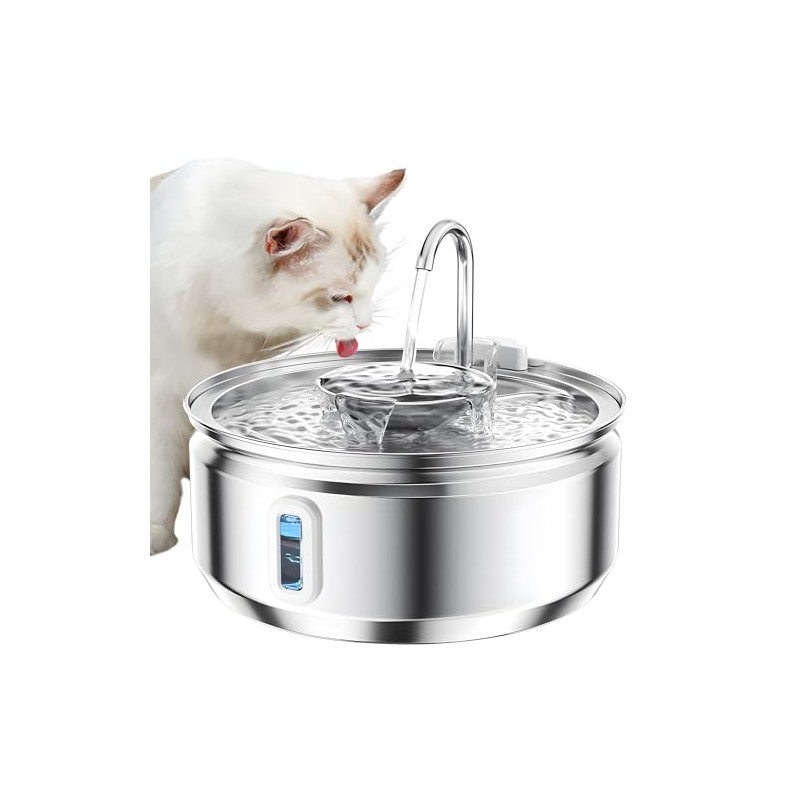 JUHANI Fuente de Agua para Gato, 3.2L Bebedero para Gato