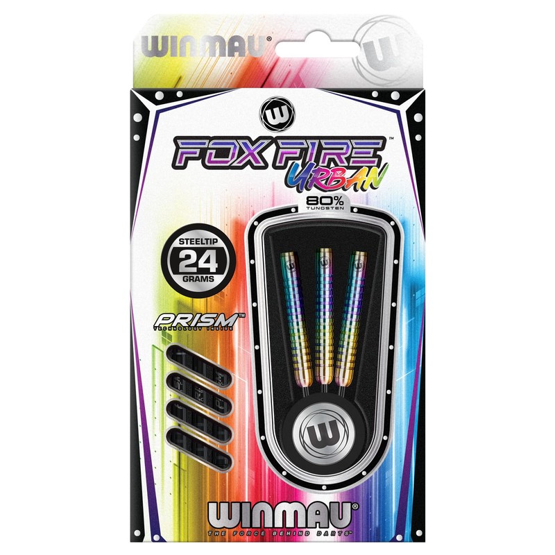 WINMAU Foxfire Urban 24 Gram Professional Tungsten Darts Set with