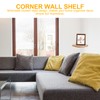 Corner Floating Wall Mounted Shelf Wood Shelves Display Round Edging