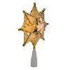 Northlight 8" Amber Mosaic Star Christmas Tree Topper - Clear