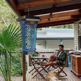 Bug Zapper & Fly Trap-Mosquito Repellent- Gnat Killer Outdoor & Indoor Electric UV Bug Catcher for Insects- 2 Acre Coverage for Home, Deck, Garden, Patio Commercial Strength