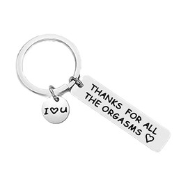 YALLNASL Anniversary Christmas Gifts Keychain for Boyfriend Girlfriend Thanks for All the Organisms Key Chains for Mens Gift Keychain I Love You Key Ring