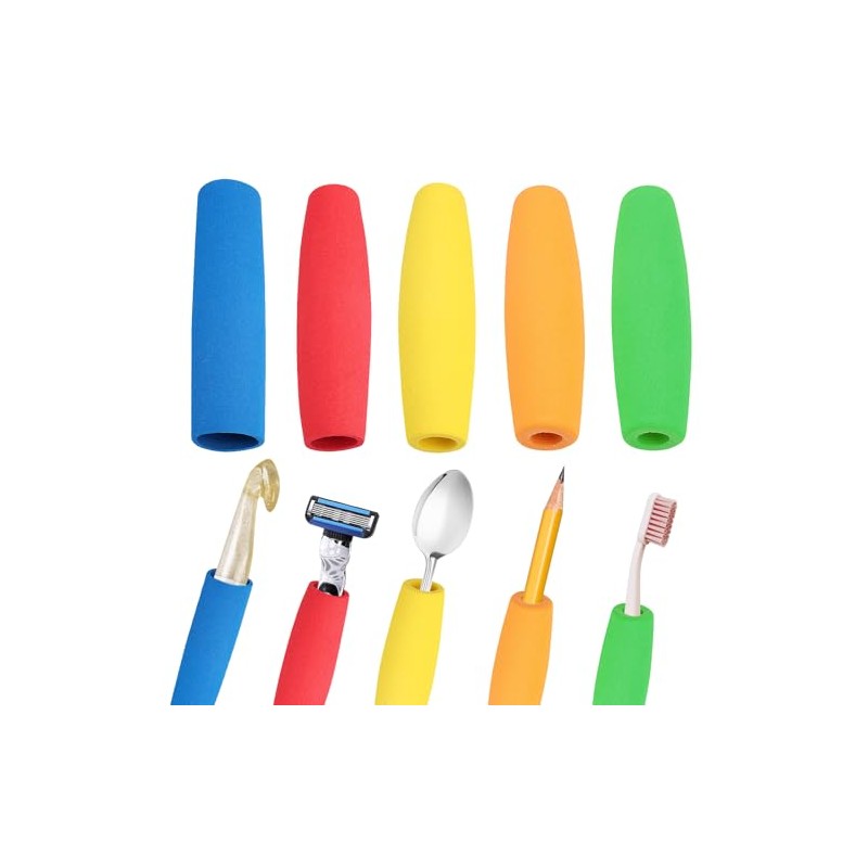 Pack of 5 EVA Foam Grip Hoses, 5 Colours Non-Slip