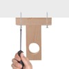 Coshar Wood Rod Holder, Ceiling Mount Closet Pole Socket Pipe