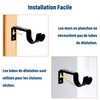 6 Pack Curtain Rod Bracket, Scettar Adjustable Wall Bracket, Metal
