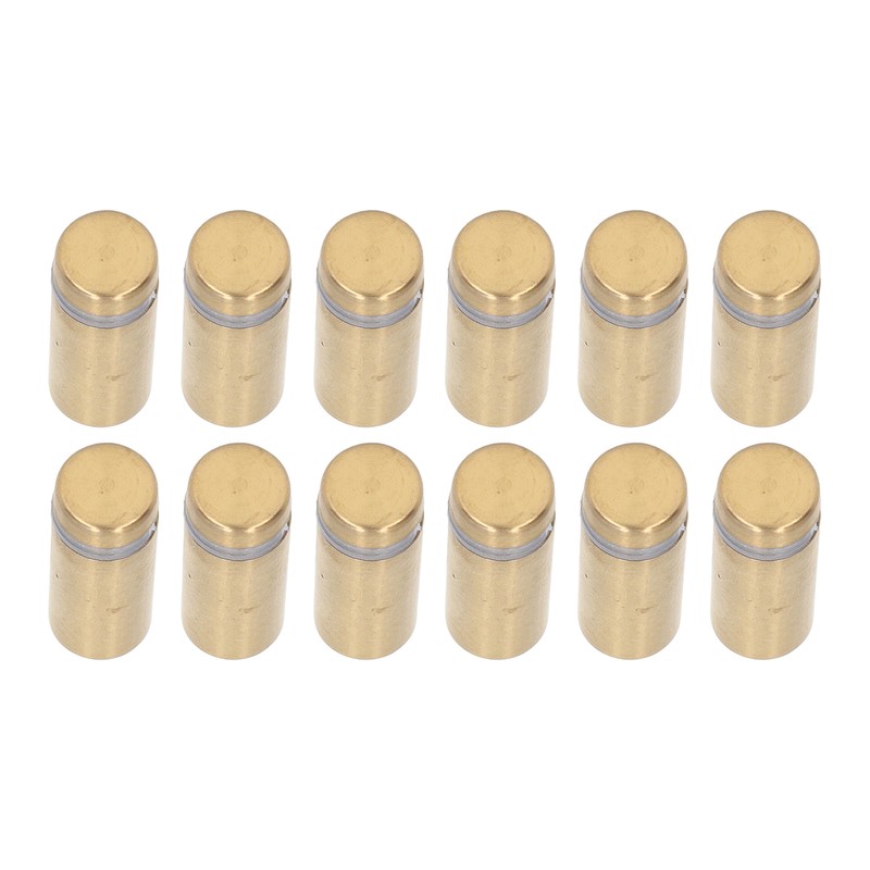 12Pcs Standoff Screws Stainless Steel Electroplated Brushed Gold Advertising Nails