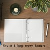 Half Letter 3-Hole Punched Blank Paper, 200 Sheets, 120 GSM,