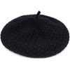 styleBREAKER 04024201 Women's Fine Knit Beret Hat with Braided Pattern