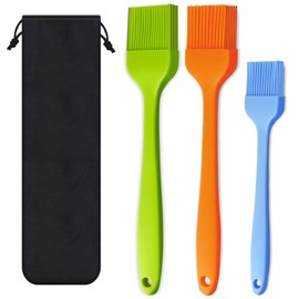 Basting Brush Silicone Heat Resistant Pastry Brushes Spread Oil Butter Sauce Marinades for BBQ Grill Barbecue Baking Kitchen Cooking, Baste Pastries Cakes Meat Desserts, Dishwasher safe, Set of 3
