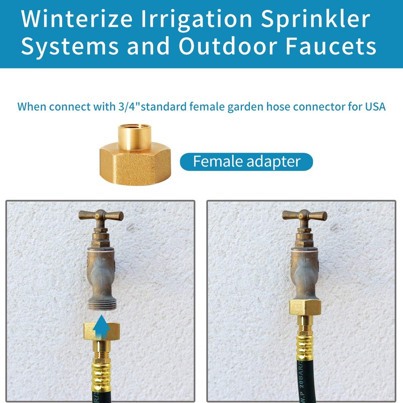 RV Camper Winterizing Kit, 16" Sprinkler Winterization Kit with Shut