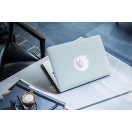 ASTUTE GRACE G Monster Vinyl Decal Sticker for Car Truck Motorcycle Window Bumper Wall Laptop Size- 5.5 inch Wide Gloss White AG-555