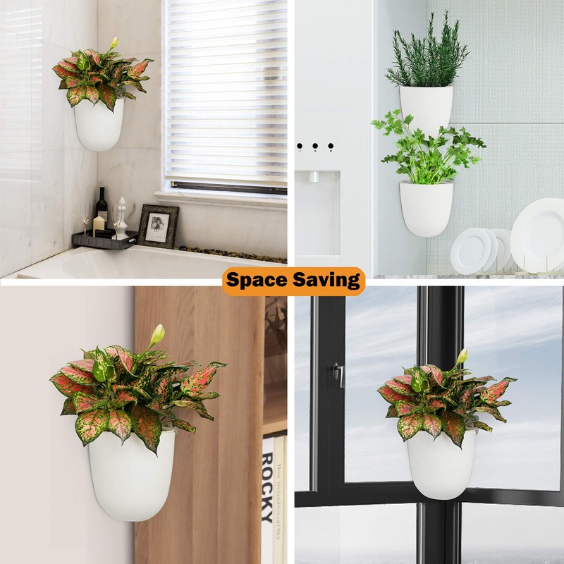 ORIMERC 2 Pack Corner Wall Mounted Hanging Planter Vertical Self