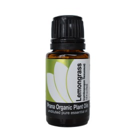 Organic Lemongrass Essential Oil (15 ml) - 100% Pure Undiluted Therapeutic Grade Essential Oil by Prana Organic Plant Oils