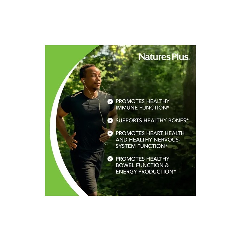 Magnesio NaturesPlus 200 mg Magnesium Supplement for Bone Muscle Health,