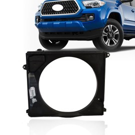 JX RACING · PERFORMANCE · ACCESSORIES Engine Radiator Cooling Fan Shroud with Expansion Coolant Tank 3.5L Compatible with Toyota Tacoma 2016-2022