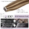 Lacer Tape In Hair Extensions Human Hair 14 Inch Chocolate