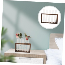 Totority 1Pc Vintage Test Tube Stand Hydroponics Planter for Air Plants Elegant Desktop Terrarium Container Unique Water Planting Display for Home Decor and