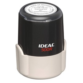 HUBCO Ideal 500R Professional Engineer Seal Stamp (1.75-inch Image Size, Black) | Michigan