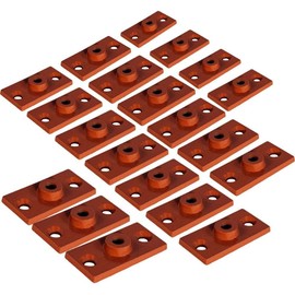 Highcraft PLTC38-20 Ceiling Flange Hanger Plate Threaded (Pipe), for DYI Plumbing and Industrial Decor, 1-3/8 W x 3-5/16 L, Copper Iron (Pack of 20), 3/8 in. Rod Epoxy Coated