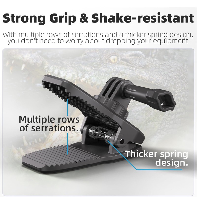 Action 5 Pro Sun Visor Clip & Magnetic Backpack Mount