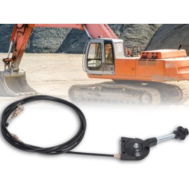 Throttle Cable Motor Control with Stainless Steel, Excavator Parts, Excavator Manual Throttle Cable, 3.5meter for Excavator or Mixer