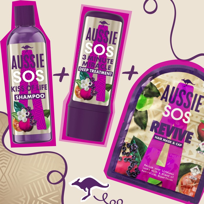 Aussie SOS Hair Mask & Cap Revive Your Lifeless Locks