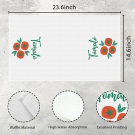 HDHBP Tomato Dish Towels Summer Garden Hand Towel Tea Towel for Home Farmhouse Bathroom Kitchen Decor