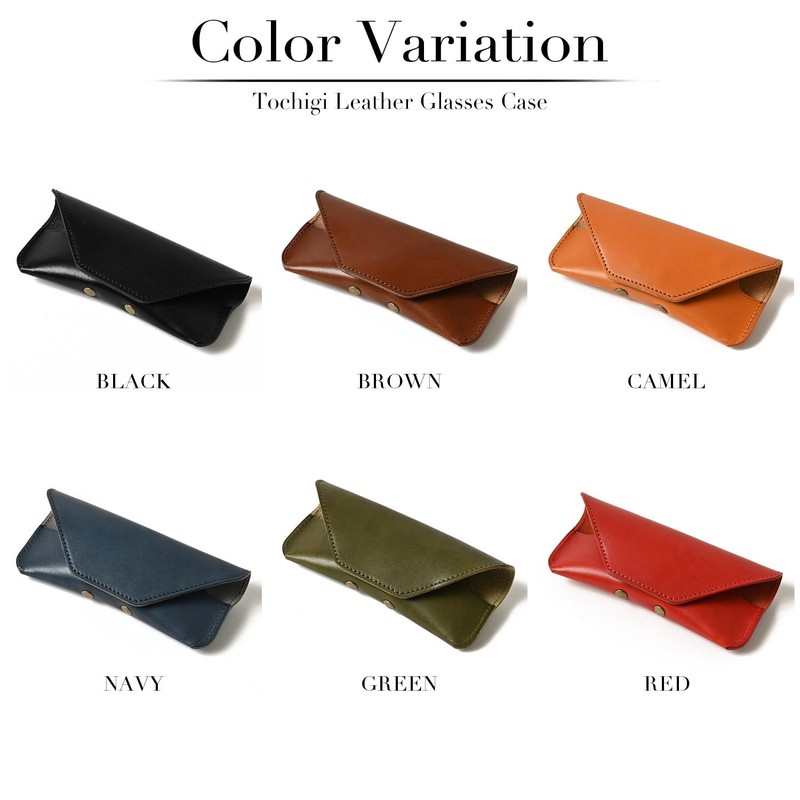 Naru Tochigi Leather Glasses Case, Eyeglass Case, Genuine Leather, Stylish,