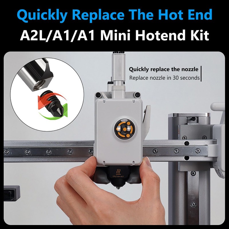 CNZTHDY 3PCS A2L/A1/A1 Mini Hotend 0.4MM Hot End with Hardened