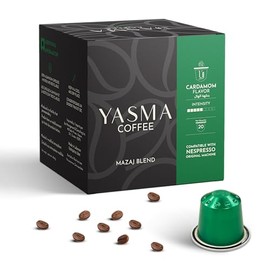 Yasma Coffee - Mazaj Blend. Cardamom Flavored Turkish Style Coffee Capsules, Compatible with Nespresso Orginal Machines, Middle Eastern Inspired Flavor