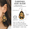 YINCUO Sunflower Earrings for Women Leather Teardrop Dangle Drop Jewelry