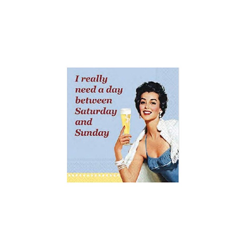 Design Design 624-08996 Really Need A Day Beverage Napkin, Multicolor
