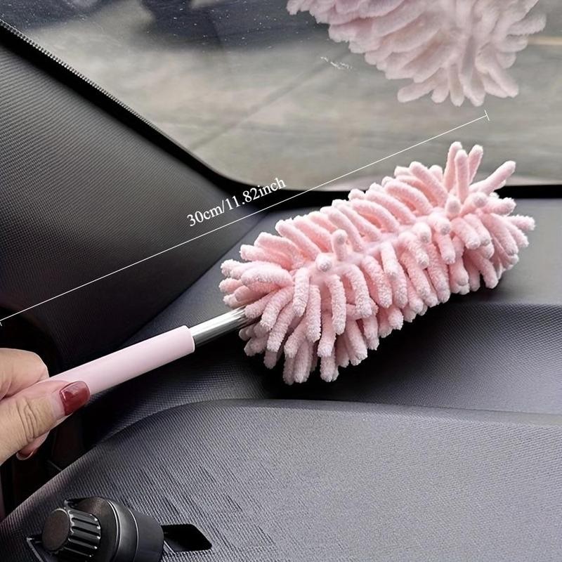 Compact Car Duster Brush, Extendable Microfiber Dusting Tool with Ergonomic
