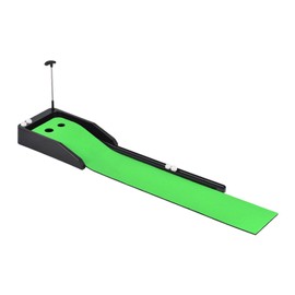 Aosekaa Golf Putting Mat Putting Training Aid with Ball Return Show Fairway Tracks Lightweight Portable Golf Putting Matt Indoors for Amateurs Gift