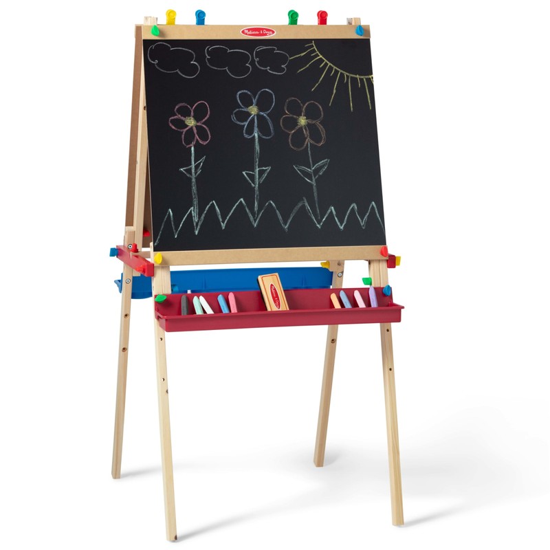 Melissa & Doug Deluxe Standing Art Easel - Dry-Erase Board,