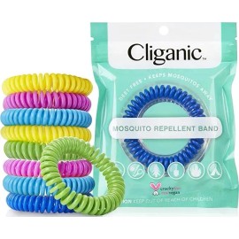 Cliganic Pulsera Repelente De Mosquitos- Pack De 10-colores Variados