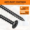 #8 x1-1/2 Deck Screws, 250Pcs Star Drive Wood Screws, Rust