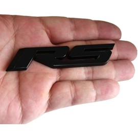 1PC Replacement for Chevy RS Rear Trunk Lid Nameplate Logo Marker 3D Emblem Badge (Black)