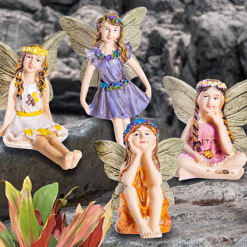 GloBrite Set of 6 Mini Fairies - Garden Outdoor Ornaments