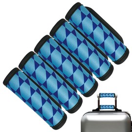 Tailoreadily 5 Pack Luggage Handle Wrap, Luggage Tap Identifiers for Travel, Suitcase Tags Identifier Travel Accessories for Airplane Flying, Blue